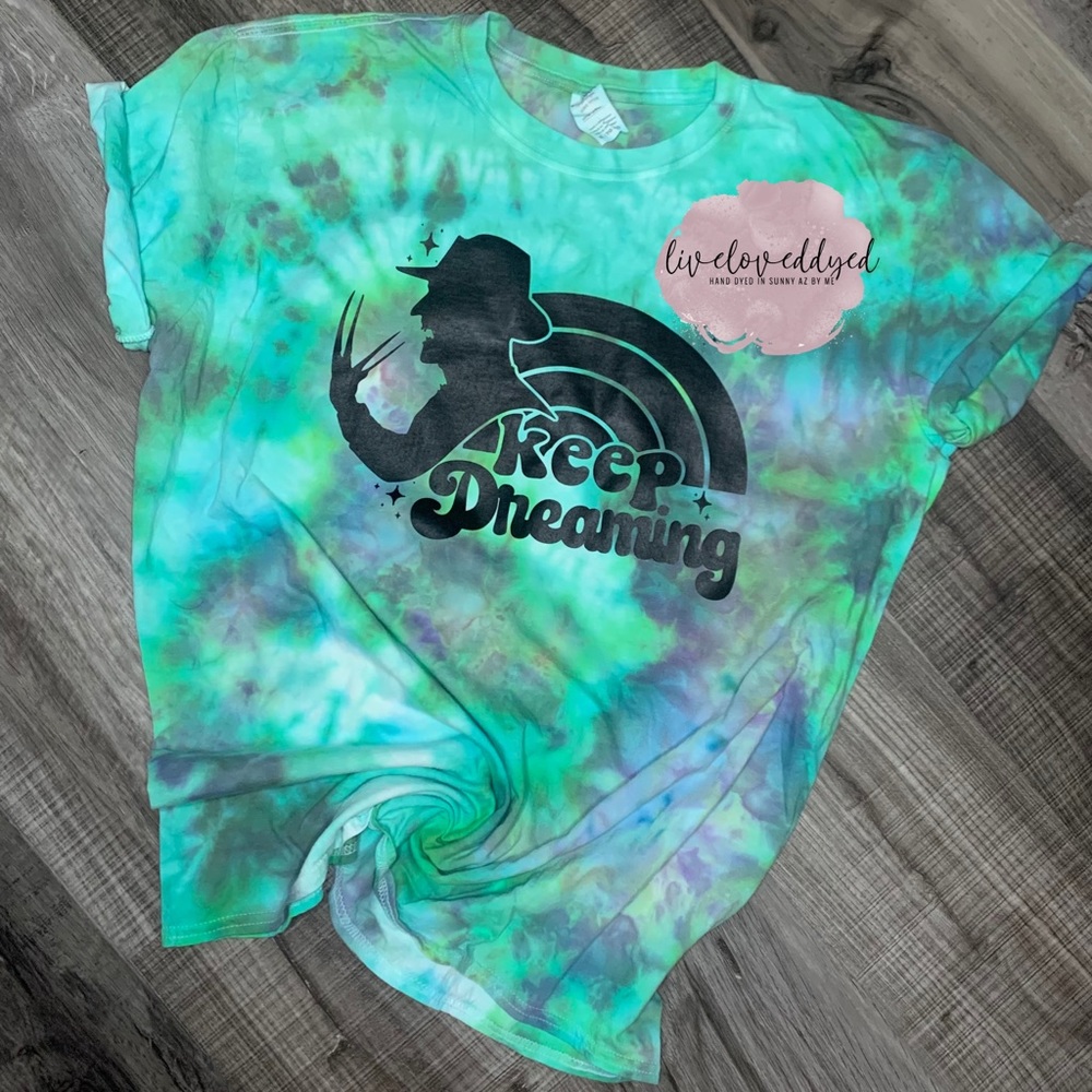 Galaxy Tie Dyed Freddy Keep Dreaming Shirt